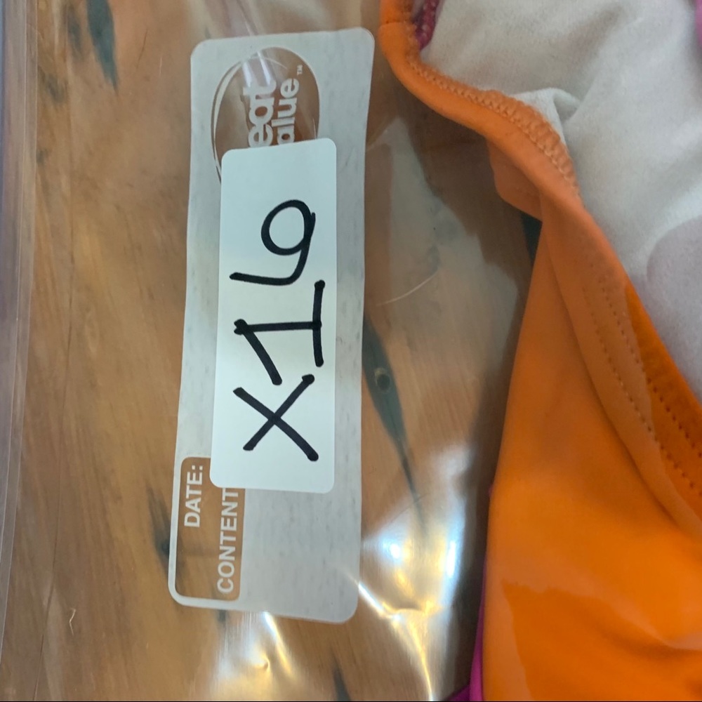 Speedo Swimsuit One Piece RacerBack Pink/Orange - Picture 6 of 7